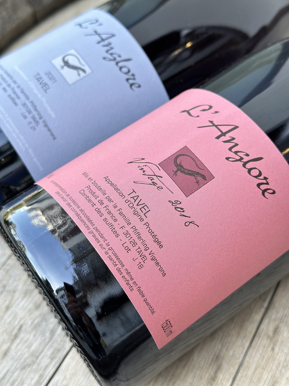 L'étiquette du Tavel Vintage de l'Anglore