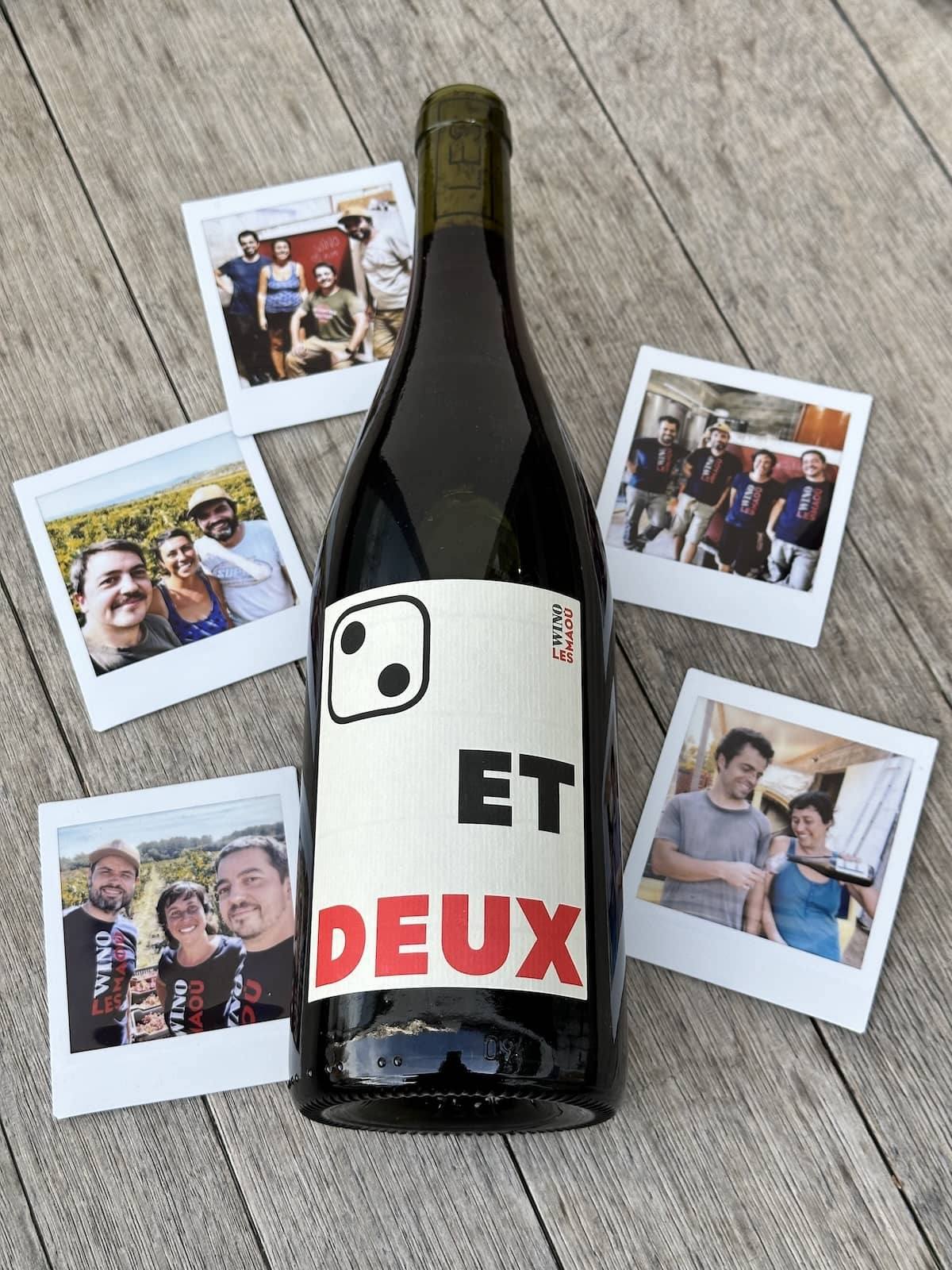 Bouteille de la cuvée 2 et Deux, élaborée avec le domaine Les Maoù