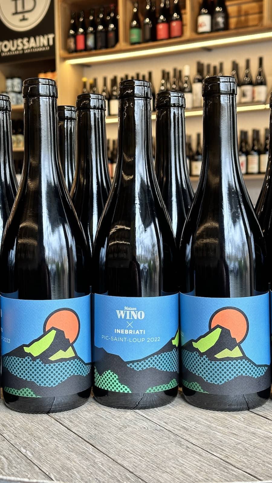 La cuvée Wino x Inebriati en rayon à la cave Maison Wino