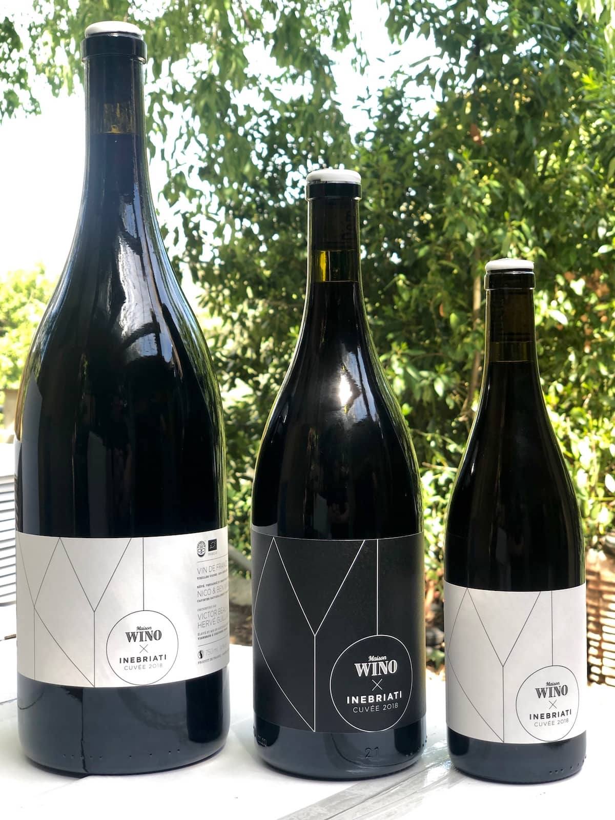 Magnum et bouteilles de la cuvée Wino x Inebriati