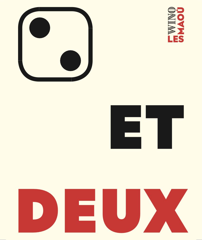 Étiquette de la cuvée 2 et Deux, dessinée par Naima pour Les Maoù et Maison Wino